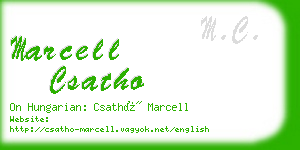 marcell csatho business card